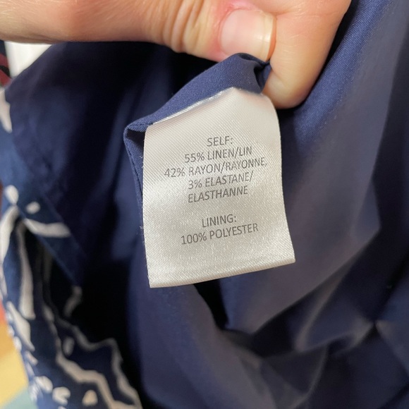 Tanya Taylor | Antonia Button Front Midi Dress Navy White 6 - Picture 2 of 8